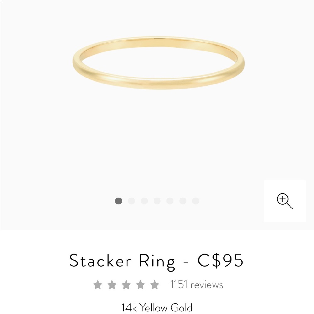 Mejuri 14k yellow gold stacking ring
